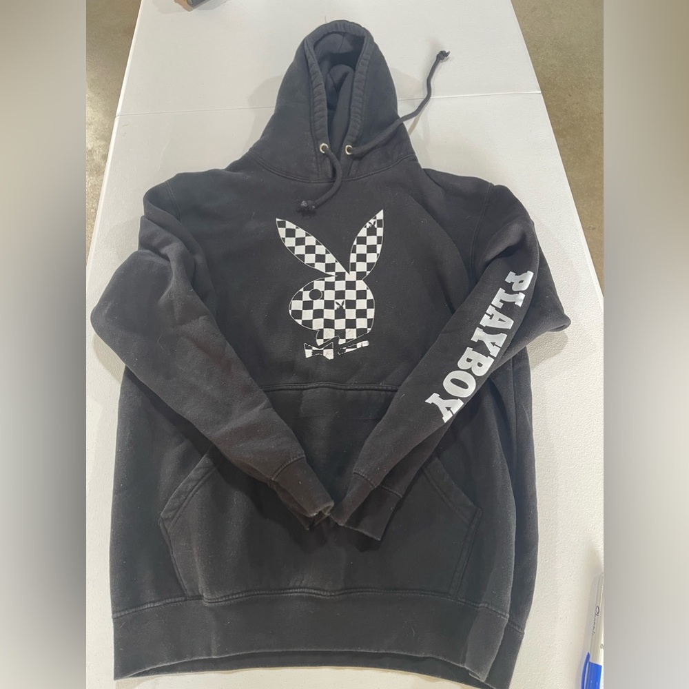 Playboy Speed Racer Rabbit Head Hoodie Size Medium Bin 308